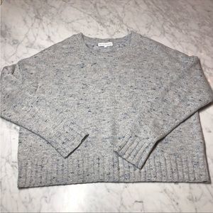 White + Warren Sweater Crew Pale Sky Blue Soft Oversized Wool Blend